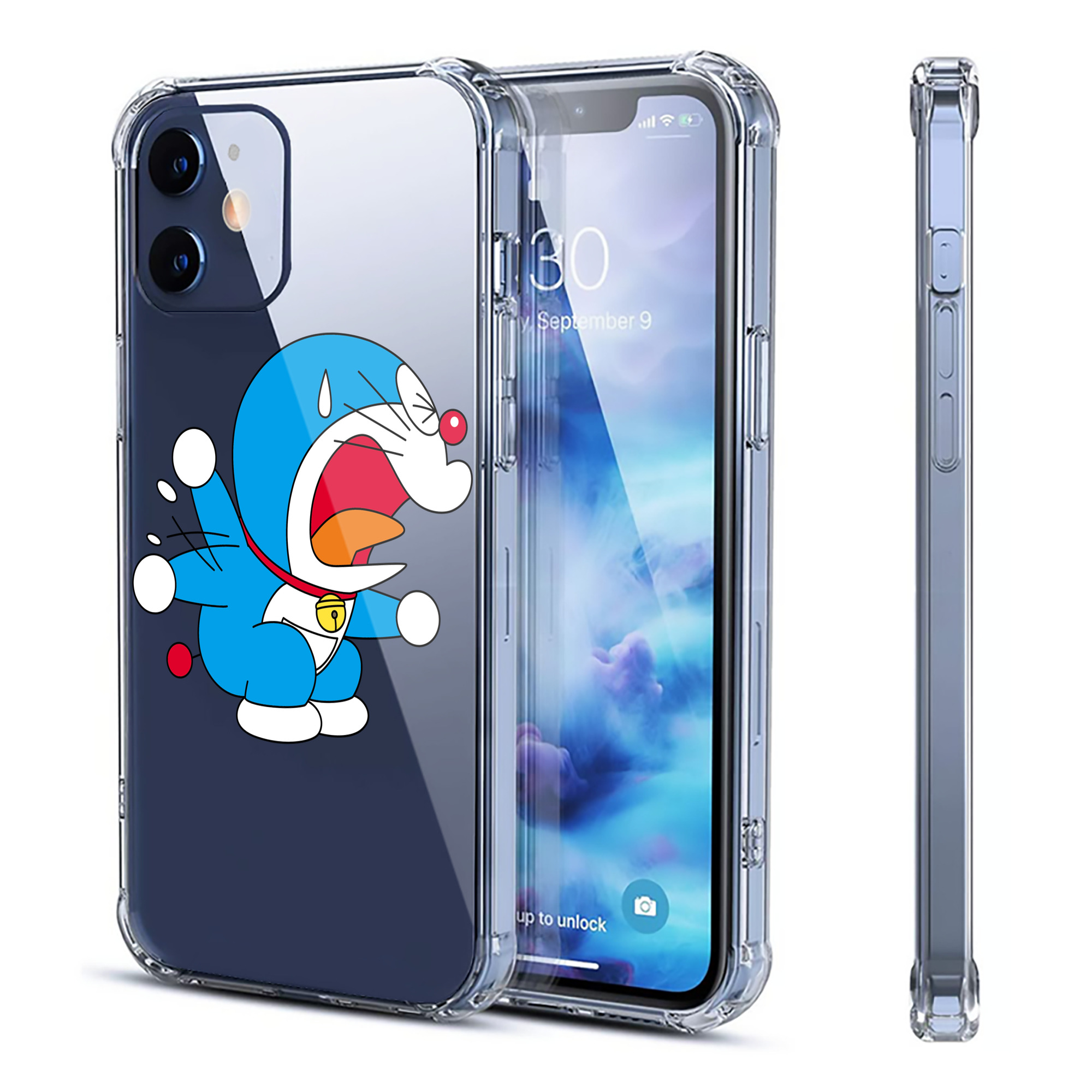 （画像用） ドラえもん Doraemon 【iPhone 12シリーズ対応】透明スマホケース（クリアソフトケース）